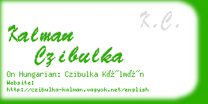 kalman czibulka business card